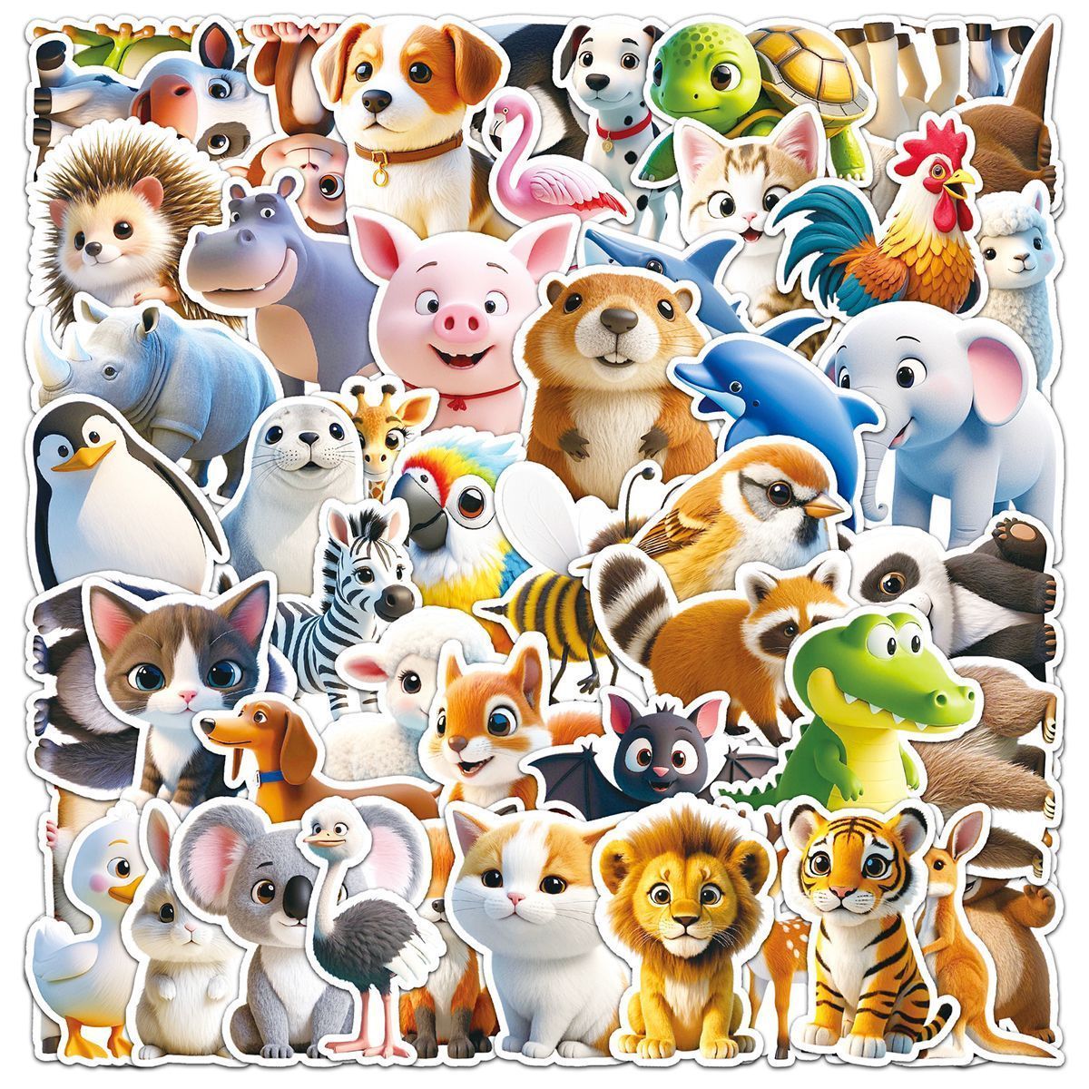 1773654628933-2134447849 Colourful farm animal sticker sheet for kids with cow, pig, sheep, horse and more.