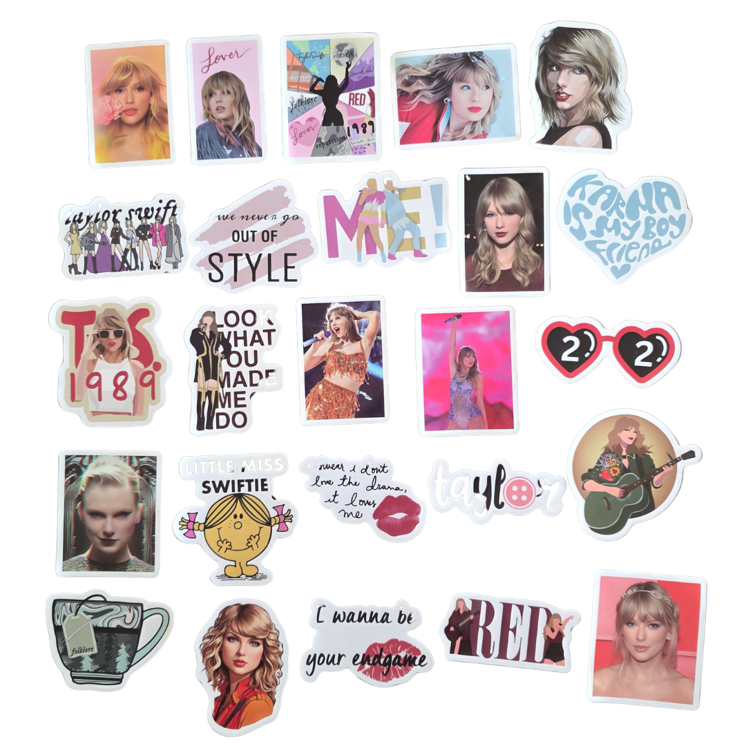 Taylor Swift stickers Taylor‑inspired aesthetic stickers featuring cute designs inspired by different eras.